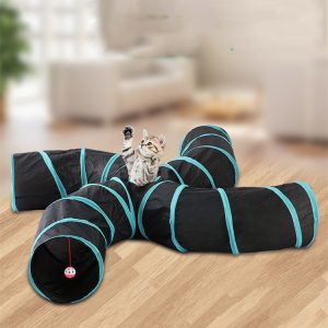 Cat Toy Collapsible Tunnel S-type Four-channel Tent - cat toy product photo