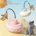 Smart Teaser Cat Toy Electric UFO Cat Teaser Stick With Bell Training Pet - cat toy product photo