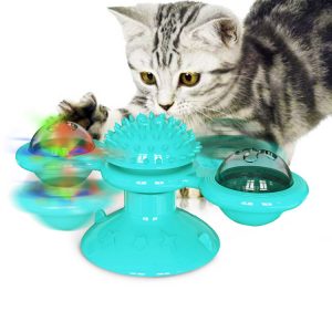 Sucker Turn Windmill Cat Toy Funny Cat Creative Spin Ball - cat toy product photo