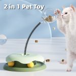 Cat Leakage Food 2 In 1 Toys Turntable Ball Toys Kitten Funny Cat Training - cat toy product photo