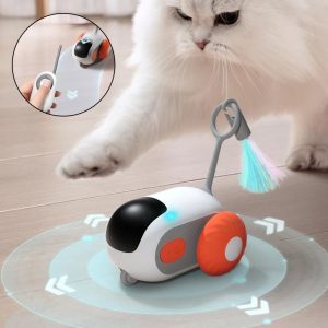 Remote Control Interactive Cat Car Toy USB Charging Chasing Automatic - cat toy product photo