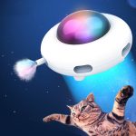 Toy Gravity UFO Smart Teaser Flying Sucer Electric Funny Cat Turntable - cat toy product photo