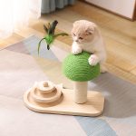 Sisal Ball Solid Wood Turntable Durable Cat Toy Cat Supplies - cat toy product photo