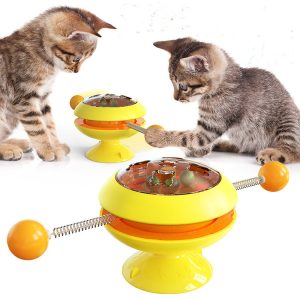 Rotatable Cat Toys Supplies With Catnip Interactive Training Toys For Cats - cat toy product photo