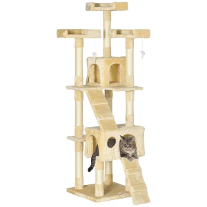 68-inch Multi-Level Cat Scratching Tree Kitty Activity Center Post Tower - cat toy product photo