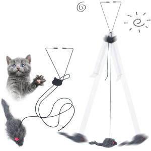Telescopic Hanging Door Small Mouse Pets Cat Toy - cat toy product photo