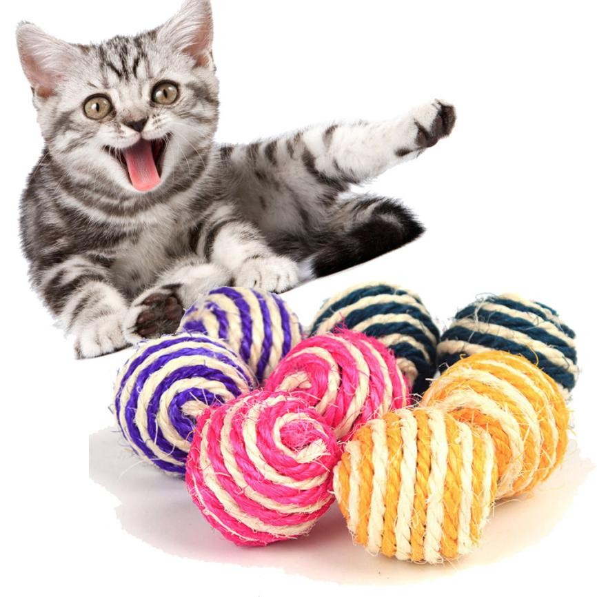 Cat scratching toy sisal tease cat ball Cat scratching toy sisal tease cat ball - cat toy product photo