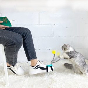 Cat Toy Funny Cat Stick with Strong Feathers - cat toy product photo