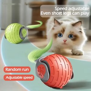 Interactive Cat Toys Ball Auto Electric Rolling Ball Toys For Cat Kitty - cat toy product photo