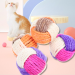 Cat Toy Three-color Sisal Ball - cat toy product photo