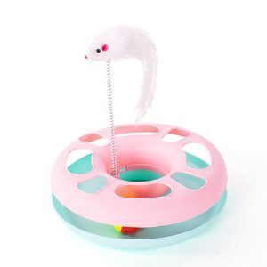 Puzzle Play Plate Bell Ball Funny Cat Toy Circular Track - cat toy product photo