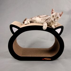 cat head cat scratch board - cat toy product photo