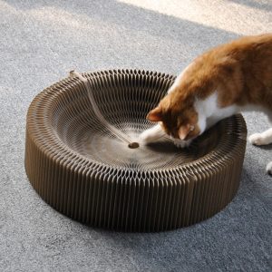 Corrugated Scratching Board Organ Nest Foldable Large Cat Toy Claw Sharpener - cat toy product photo
