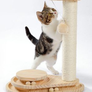 Indoor Cat Soft Scratching Board And Interactive Ball Track Toy Cat Rest - cat toy product photo