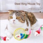 Cat Self-Hi Toy Cage Mouse Painted Lacquer Wire Nibbling Toy - cat toy product photo