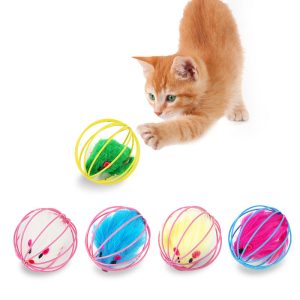 Cage Mouse Cat Toy Plush - cat toy product photo