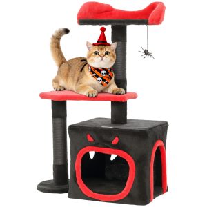 Cat Tree,Gothic Cat Tower With Scratching Posts,Cute Condo,Coffin - cat toy product photo