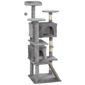 54" Cat Tree Multi-Level Cat Tower with Scratching Posts C (CJPT3169067) - cat toy product photo