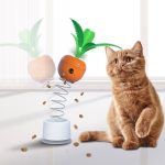 Cat Leaking Food Toy Self-Playing Tumbler Toys Funny Swing Feeder Carrot - cat toy product photo
