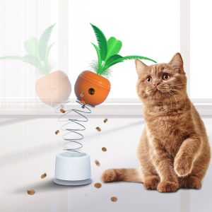 Cat Leaking Food Toy Self-Playing Tumbler Toys Funny Swing Feeder Carrot - cat toy product photo