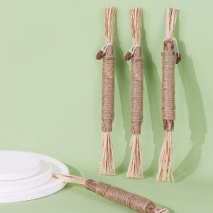 Wooden Polygonum Molar Stick Cat Toy Tooth Cleaning Kitten Bite-resistant - cat toy product photo