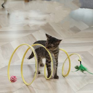 Cat Pets Toys Mouse Shape Balls Foldable Cat Kitten Play Tunnel Funny Cat - cat toy product photo