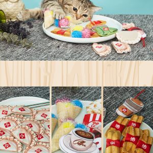 Cat mint pack cat toy with cat teeth - cat toy product photo