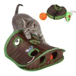 Pet Cat Interactive Hide Seek Game 9 Holes Tunnel Mouse Hunt Intelligence - cat toy product photo