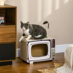 TV-Shaped Scratching Board With Scratcher,Catnip,Toy Rat,Cat Scratcher For - cat toy product photo