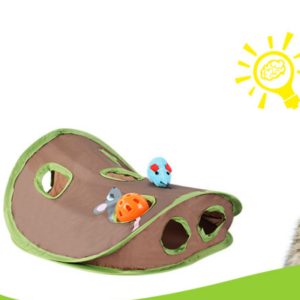 Cat Toy With A Bell To Catch The Ball Puzzle And Playable Nine-hole Mouse - cat toy product photo