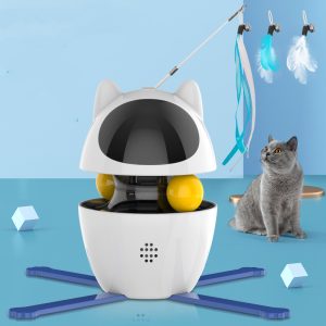 Cat Toy Automatic Smart Cat Stick Spill Ball Set - cat toy product photo