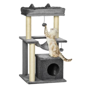 39.25'' Cat Tree Tower Multi-Level Kitten House with Scratching Post Condo - cat toy product photo