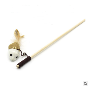 Cat toy funny cat stick funny cat kitten toy wooden handmade cat cat mouse - cat toy product photo
