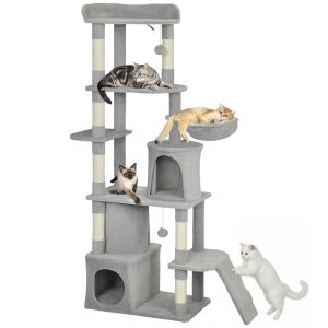 170 cm Cat Tree with 7 Scratching Posts, 2 Condos & Hammock - catalog product photo