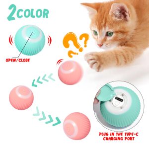 Cat Gravity Intelligent Rolling Ball Tease Toy Pet Automatic Rotating Ball - cat toy product photo