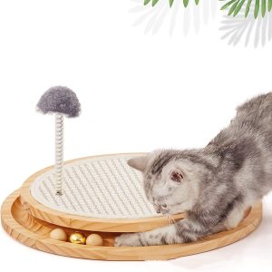 Cat Scratching Pad Toy Turntable Two-in-one Intelligence - cat toy product photo