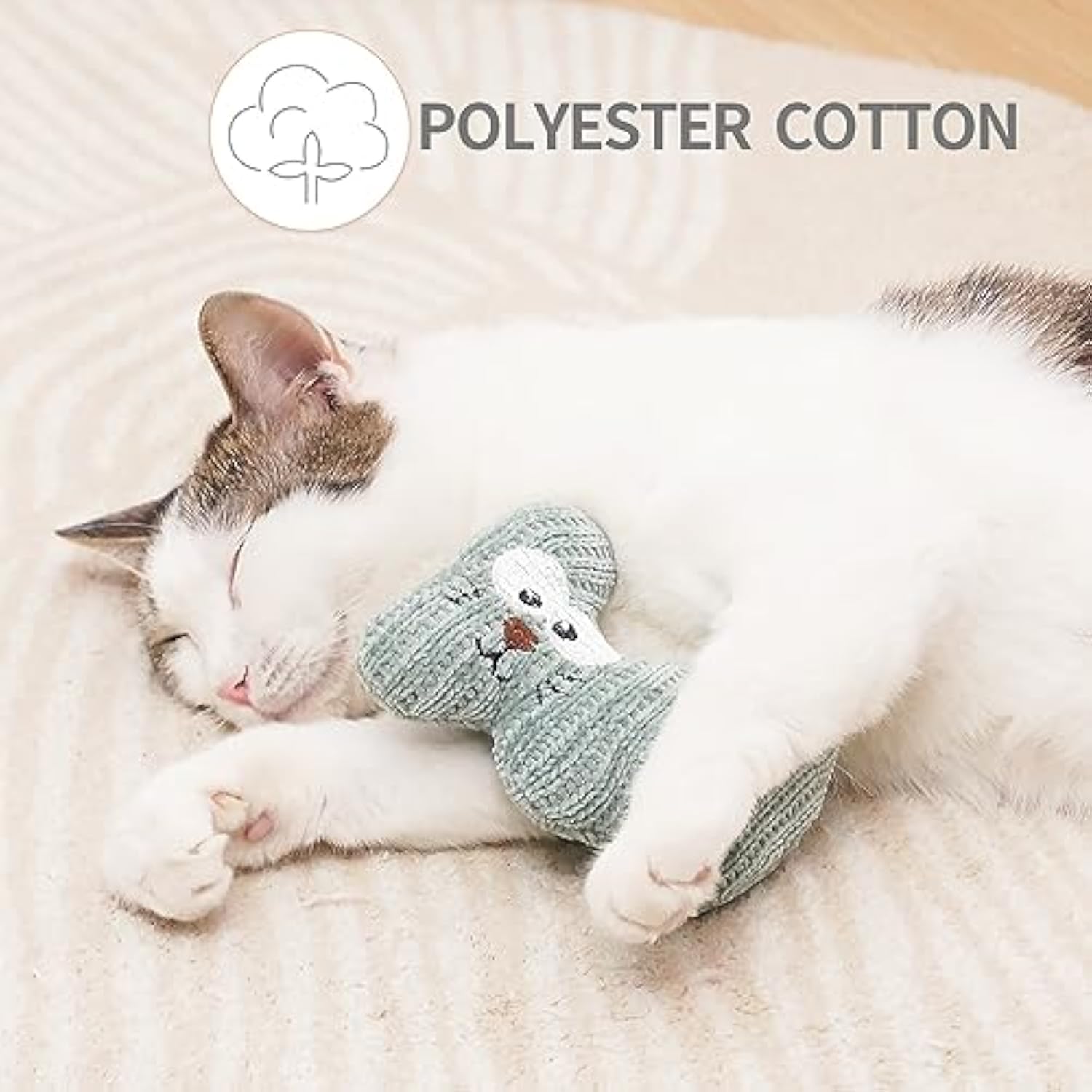 Catnip Toy For Cats Kittens Plush Rope Cat Chew Toy With Bell Bite Resistant Catnip Toys Cat Teething Toy Catnip Toy For Cats Kittens Plush Rope Cat Chew Toy With Bell Bite - cat toy product photo