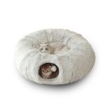 Winter Cat Nest Cat Tunnel Round Plush Warm Pet Nest Foldable Cat Tunnel - cat toy product photo