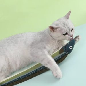 Cat Toy Ringing Paper Fish Catnip Pet Plush Pillow - cat toy product photo