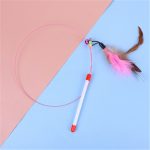 Teasing Cat Stick Toys Feather Bells Wire Toys - cat toy product photo