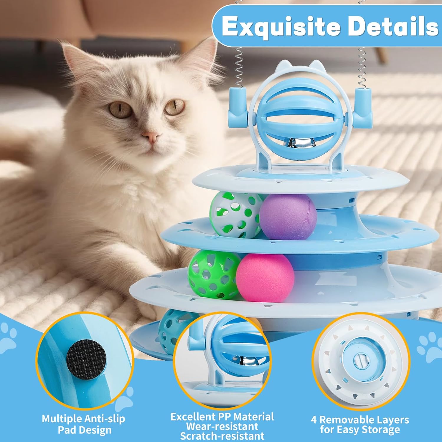 Cat Toys For Indoor Cats Kitten Toys Interactive Cat Toy Cat Puzzle Toy Cat Ball Toy Cat Toys For Indoor Cats Kitten Toys Interactive Cat Toy Cat Puzzle Toy Cat - cat toy product photo
