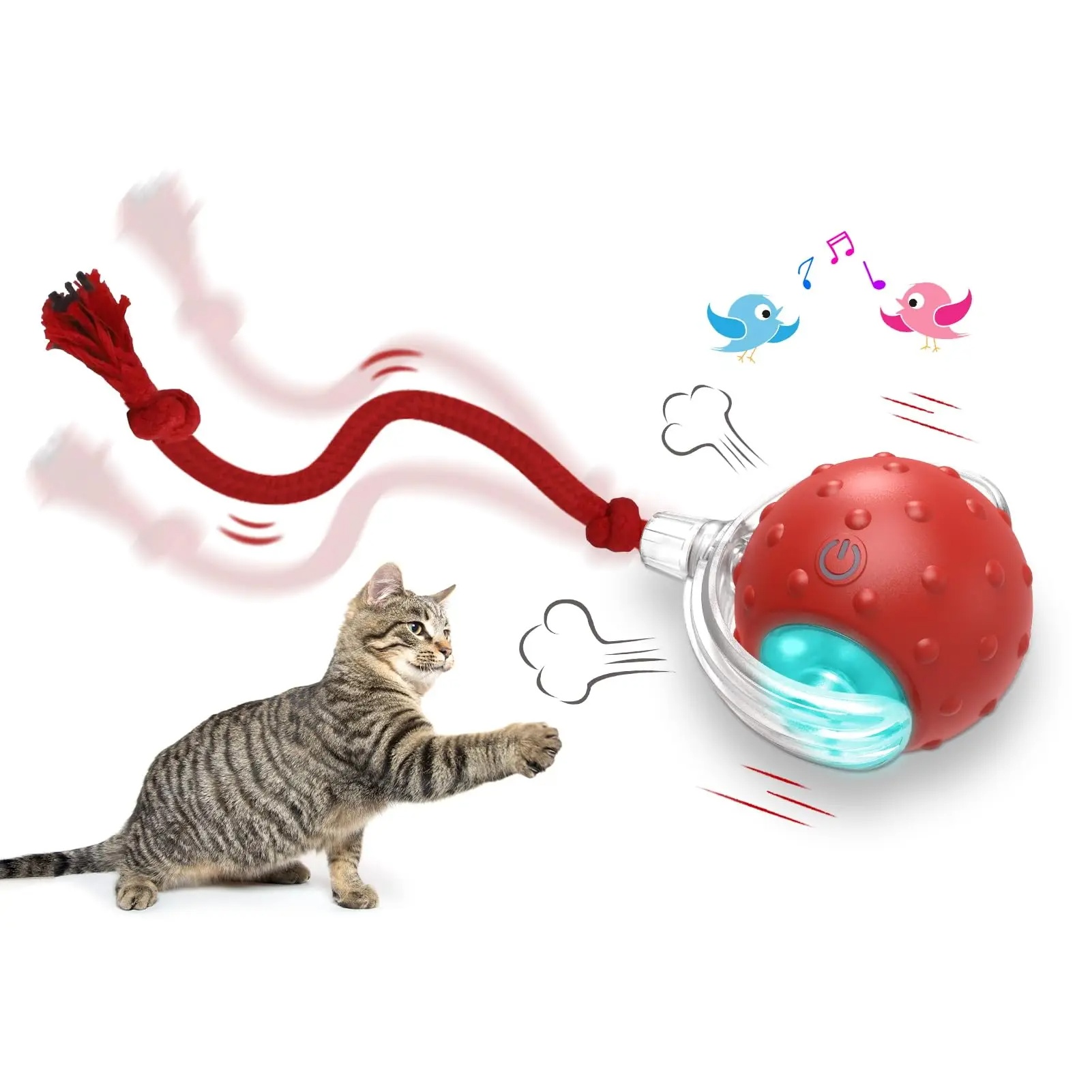 Interactive Cat Toy Ball Super Drive Cat Rolling Ball Rolling Interactive Cat Ball Toy - catalog product photo
