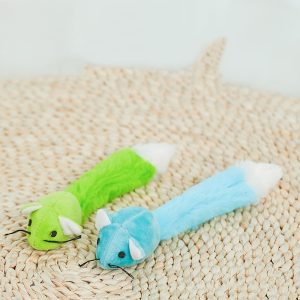 Colorful Long Tail Plush Mouse Self-Hi Nibbling Cat Does Not Hurt Nails - cat toy product photo