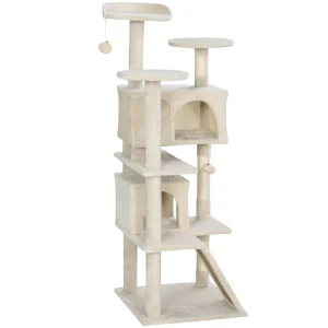 54" Cat Tree Multi-Level Cat Tower with Scratching Posts C (CJPT3166888) - cat toy product photo